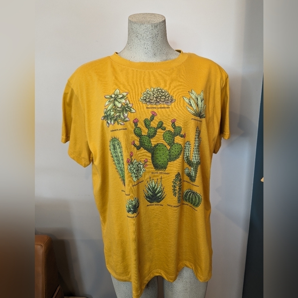 Fifth sun Cactus Tee, gold, Womens size XXL new with tags - Picture 2 of 12